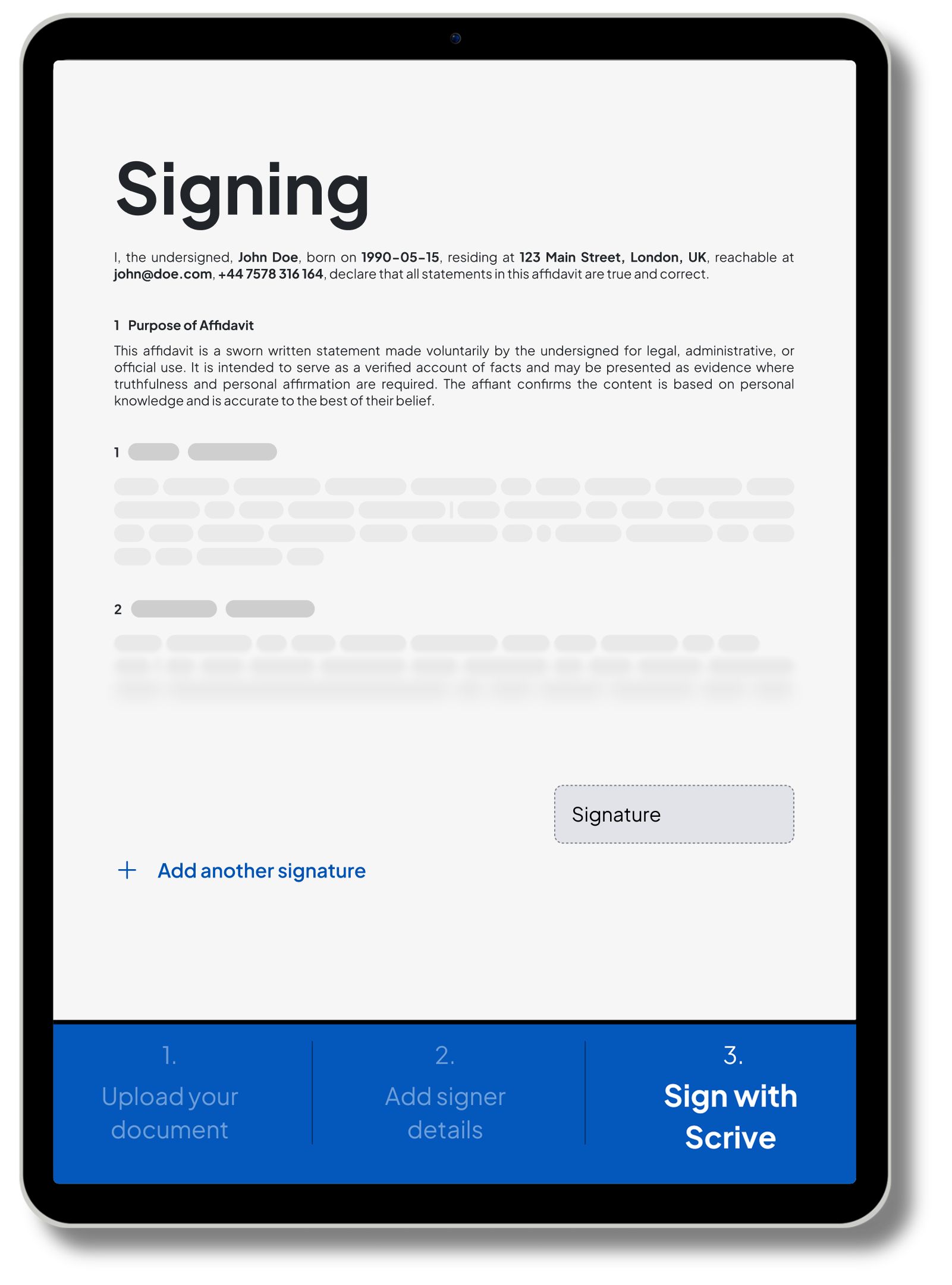 Signing